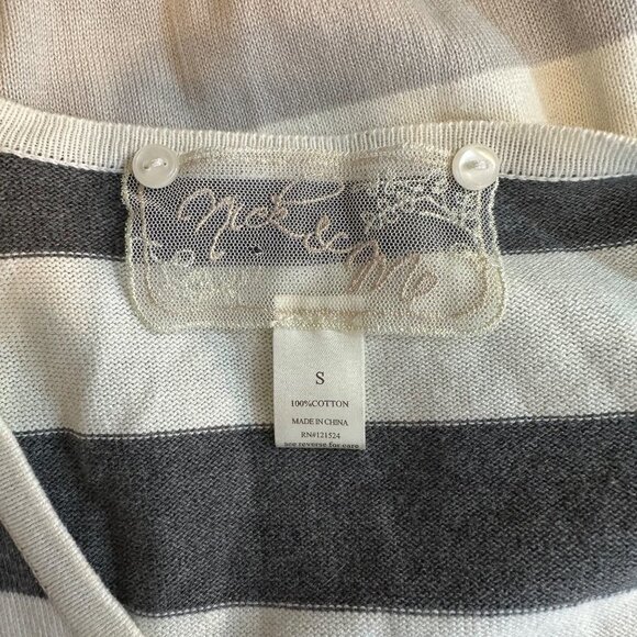ANTHROPOLOGIE Nick & Mo Striped Floral Cardigan S - Picture 4 of 4